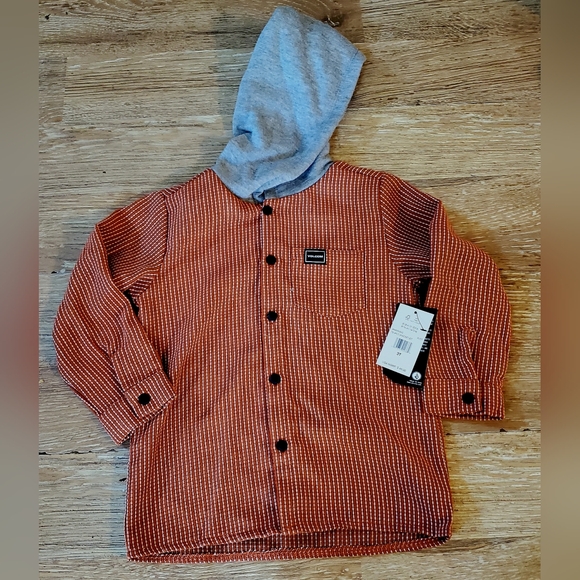 Red and Gray Hooded Jacket - Picture 1 of 7